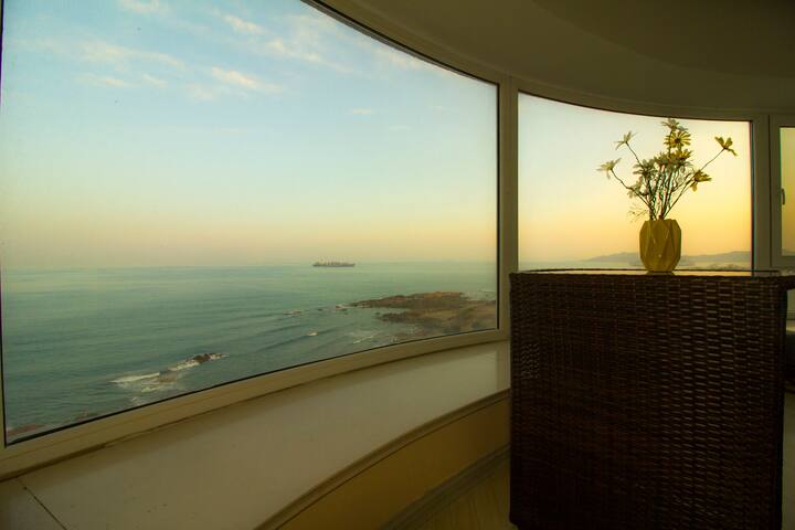 180度超海景阳光房‖八大关海滨风景区‖第一海水浴场‖花石楼‖公主楼‖第二海水浴场‖中山公园