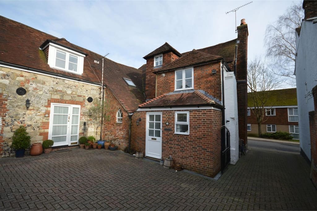 This is the entrance at the back of the property. On the wall is a key safe box which we will give you the code for.