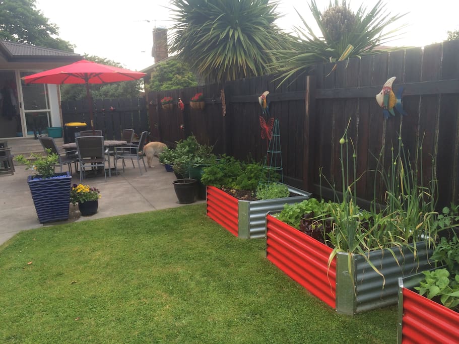 The private garden area.