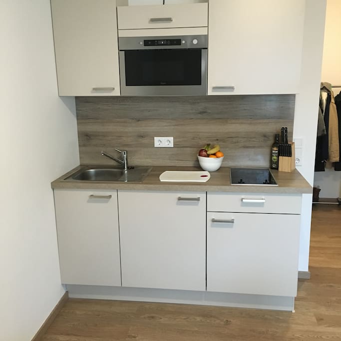 kitchen with fridge