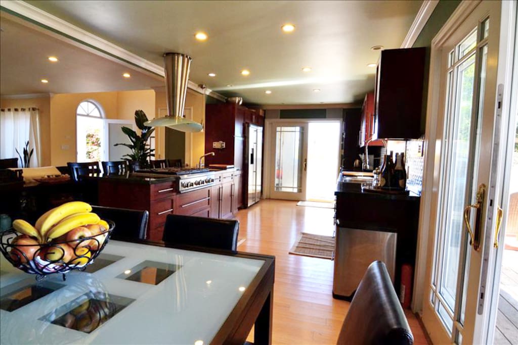 Open Main house kitchen & dining room.