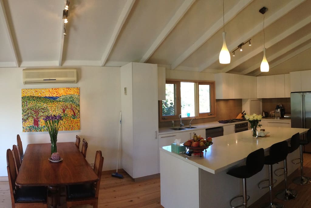 Upstairs Open dining and Kitchen area