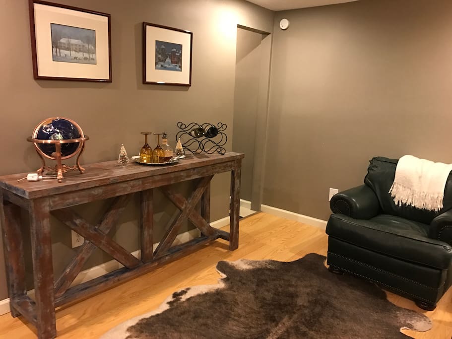 The living room is a great spot for reading, watching DirecTV, surfing the internet, or playing a board game.