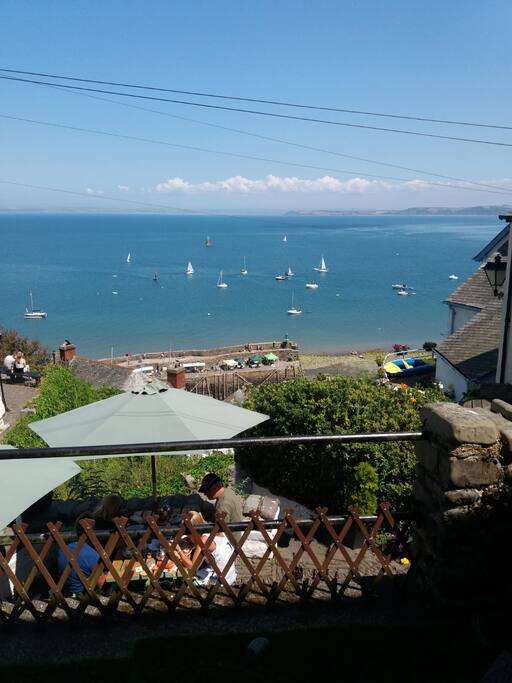 View down to the harbour
