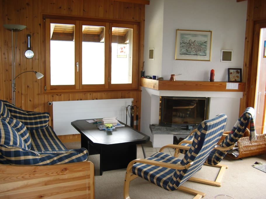 Salon with Fireplace