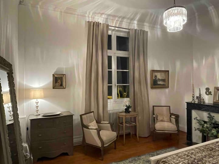 Área de estar no quarto