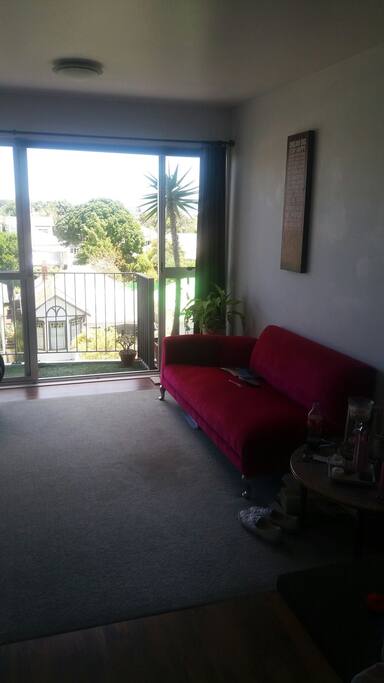 lounge area with small deck