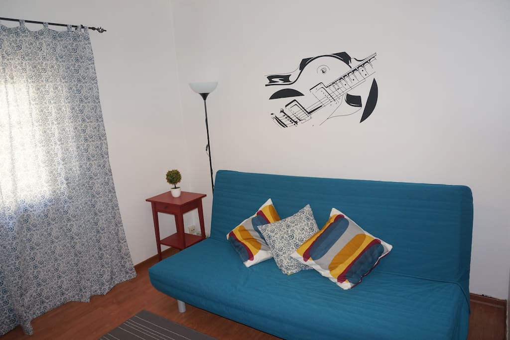 Living Room with bed Sofa