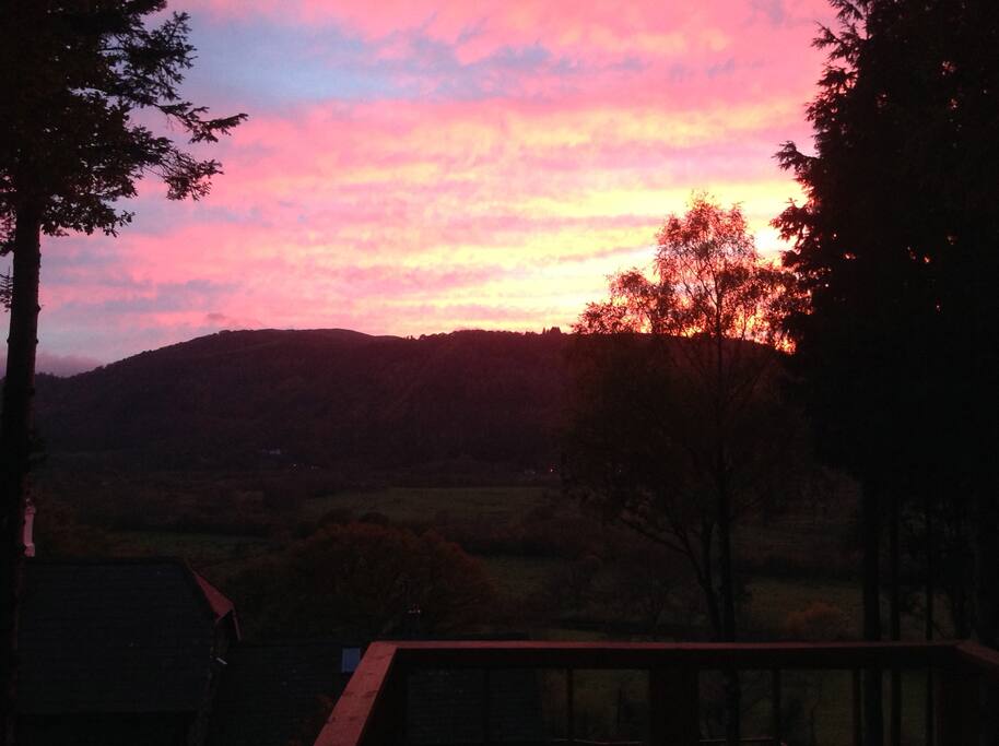 Stunning sunsets from the cottage deck