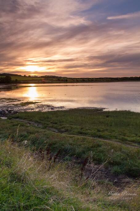 sunset across the bay