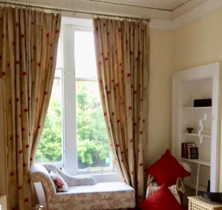 Chaise Longue at window in bedroom