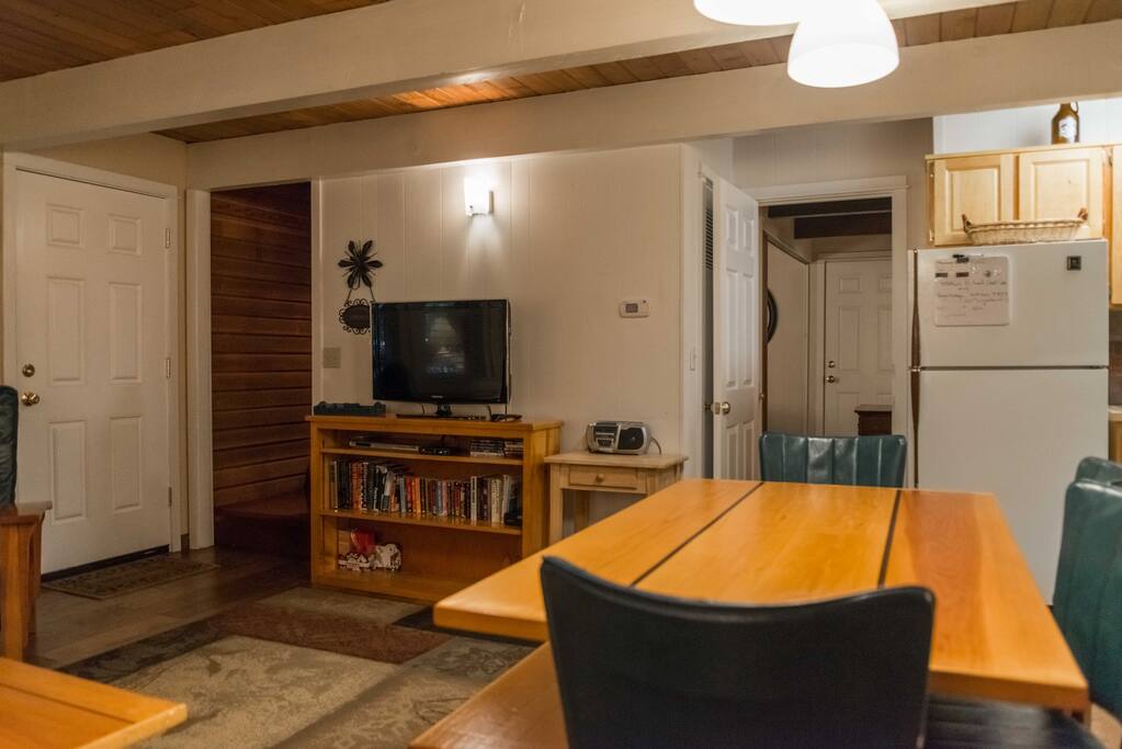 Knotty Pine-Dining table seats 8