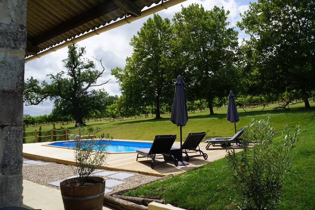 Our pool - a stunning backdrop to a sundowner or a spot to cool off in in the summer.