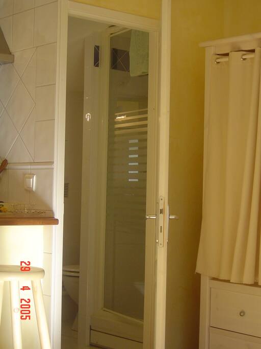 Salle de douche avec WC