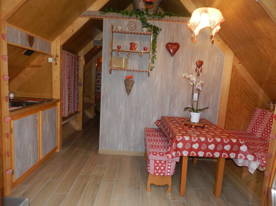 Espace repas (cuisine-séjour)