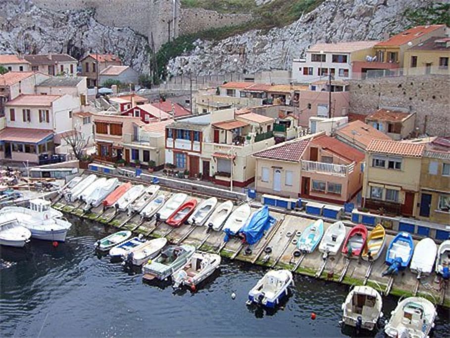 La vue sur le Vallon des Auffes…