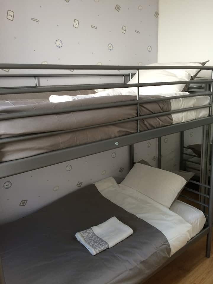 El dormitorio de la terraza doble