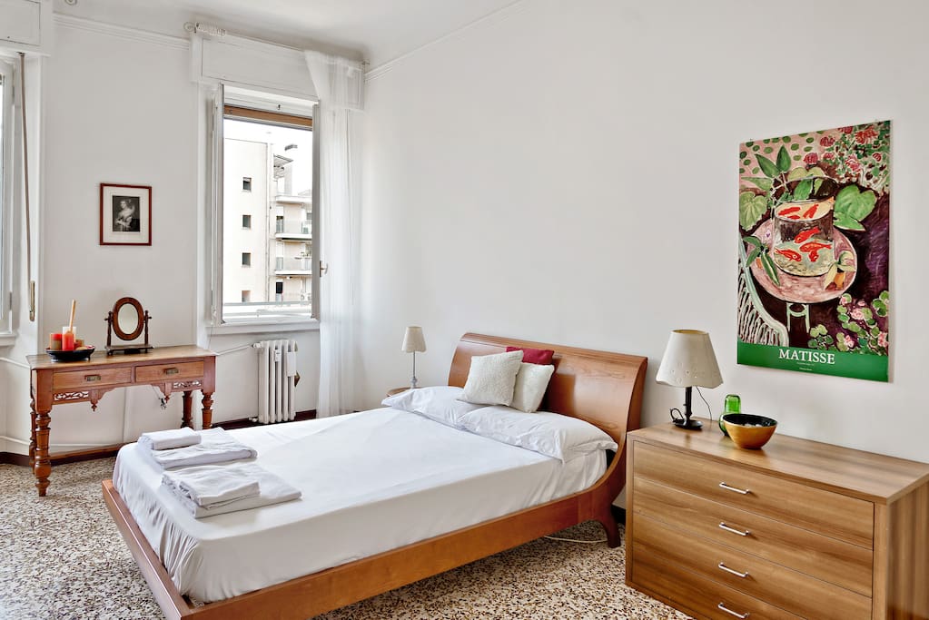 The second Bedroom - The comfortable double bed with soft bed-linen and towels