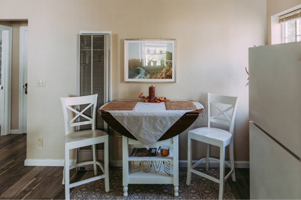 Dining space for two.