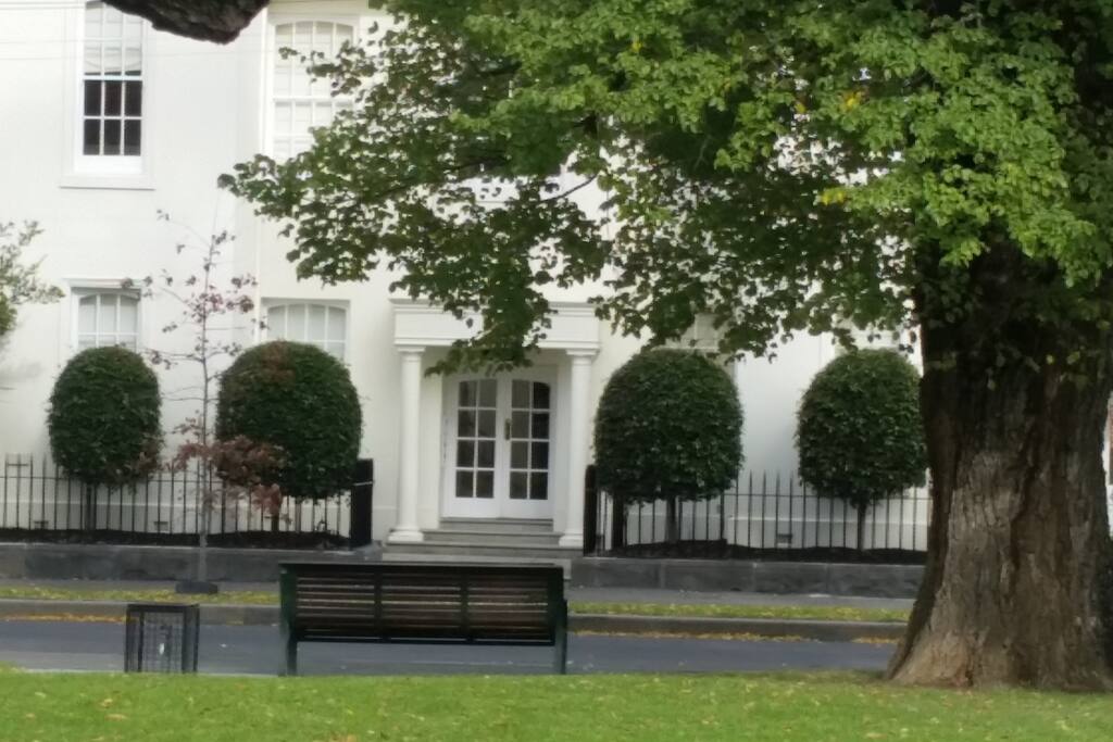 View of apartment building from Darling Square Gardens