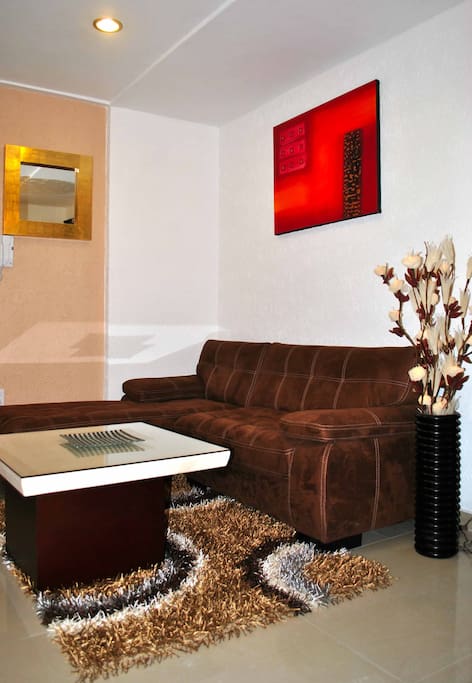 Small living space for entertaining guests