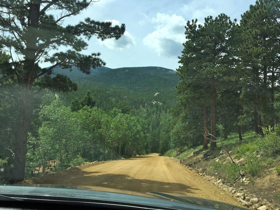 North Skinner road from our cabin down to Allenspark. Freshly graded and improved last summer.