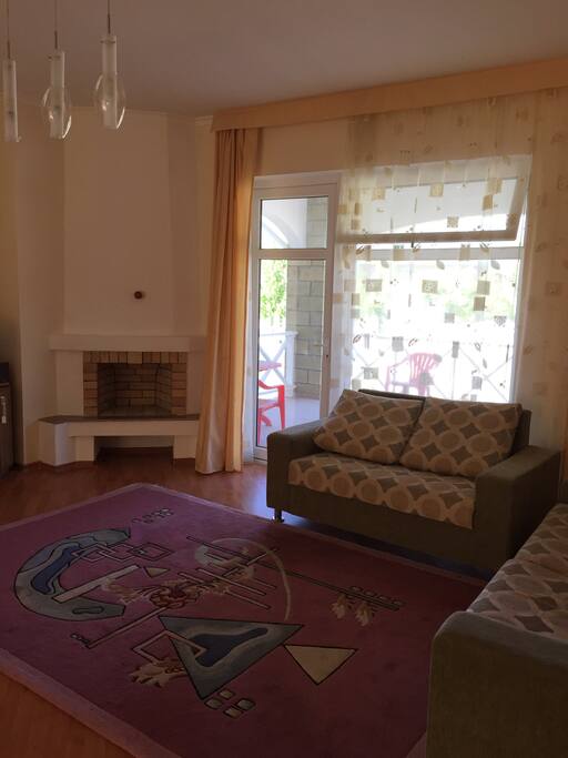 Living room, back door (sofa bed)