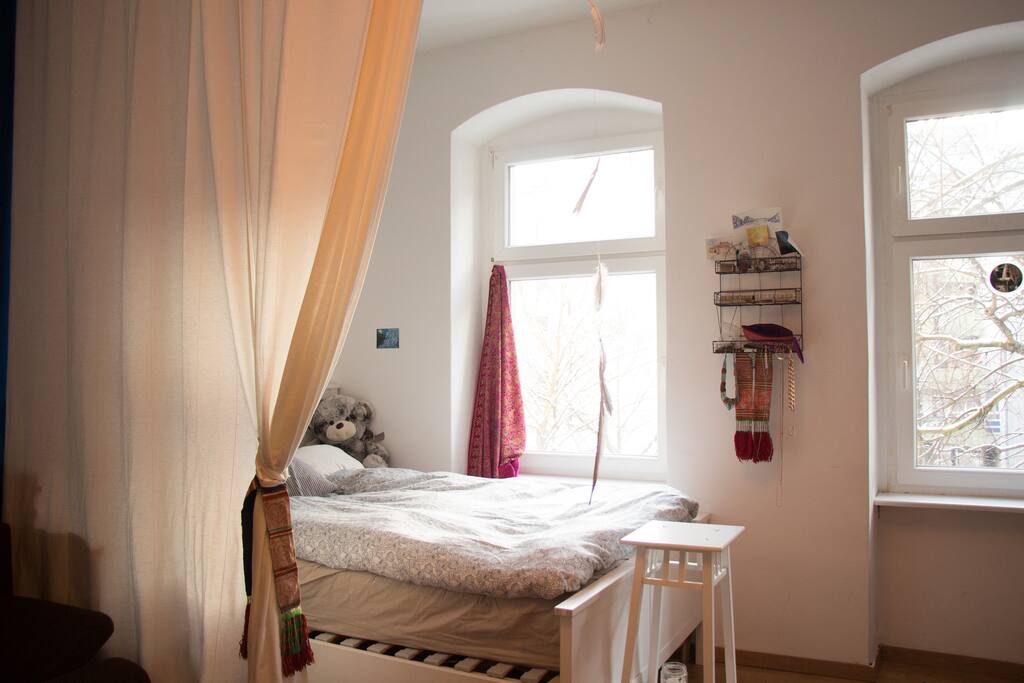 cozy king size bed.