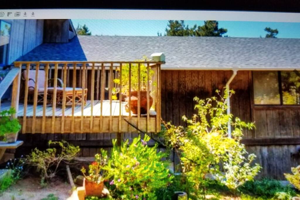 The deck is private