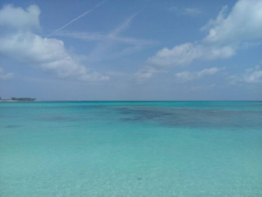View from the beach nearby (acces within 5mn walking distance)