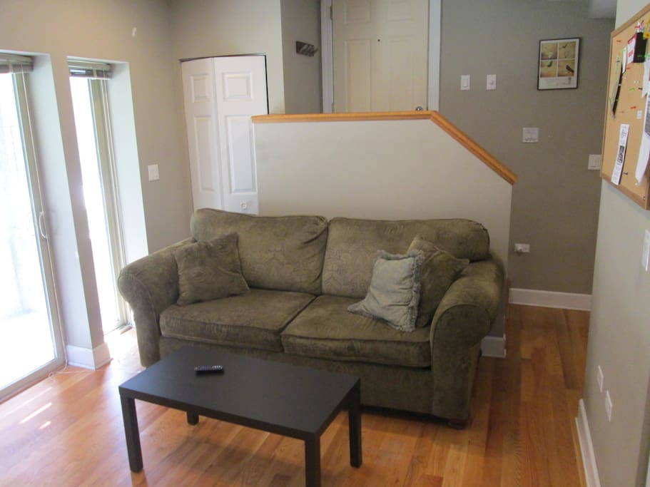 Comfy couch for an additional sleeping/hangout spot. There is also a cot for sleeping.