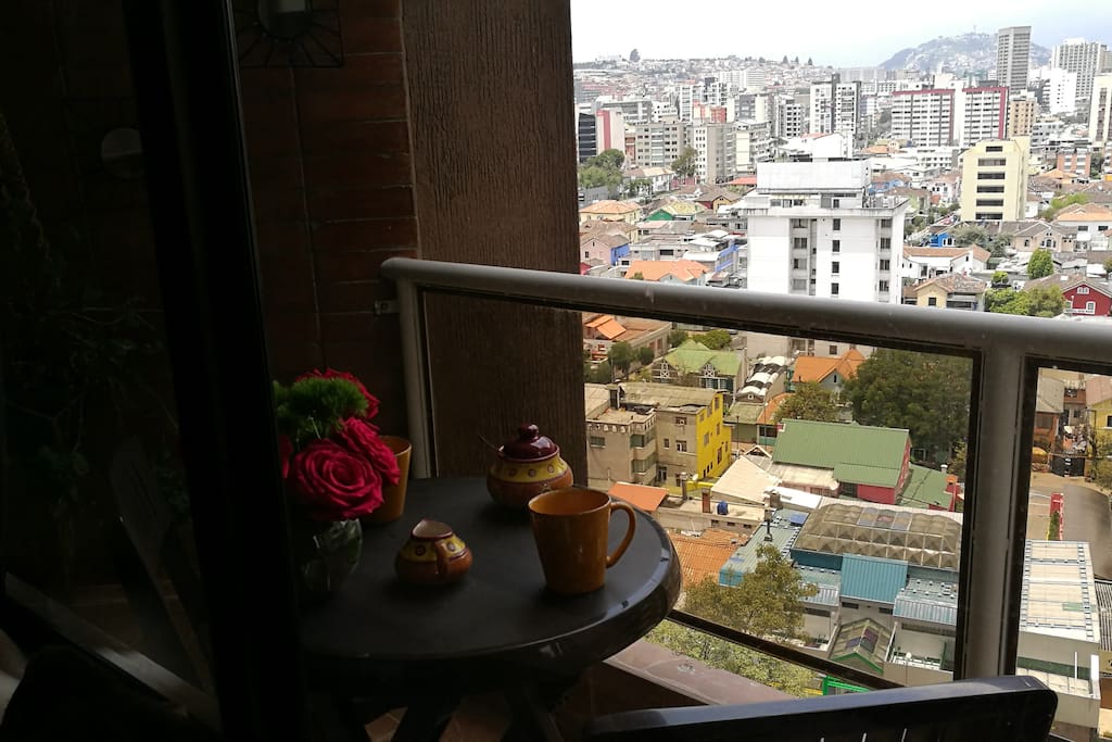 Terrace with a wonderful view of Quito