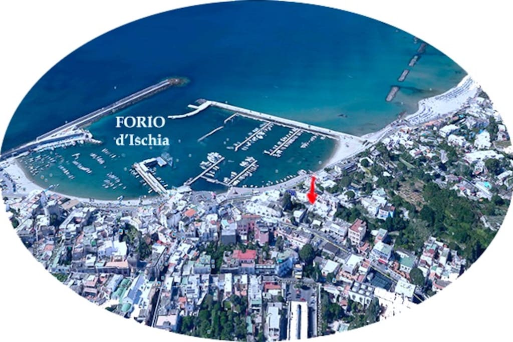 At only 100 meters from Forio Port