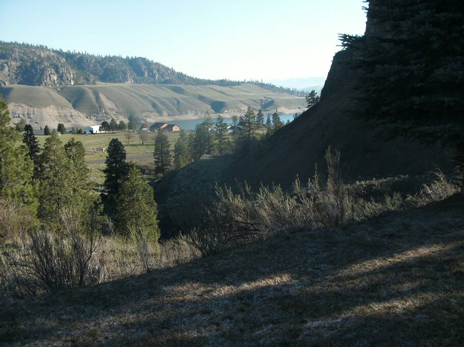 Partial view with cliff wall
