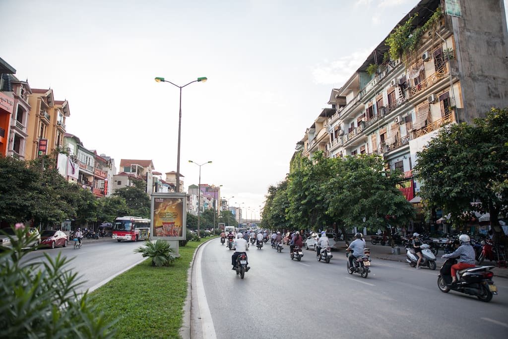 This is Dao Tan Street where my family building is located
