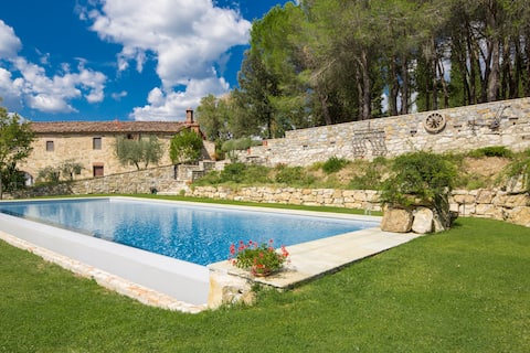 Chianti villa with pool and view