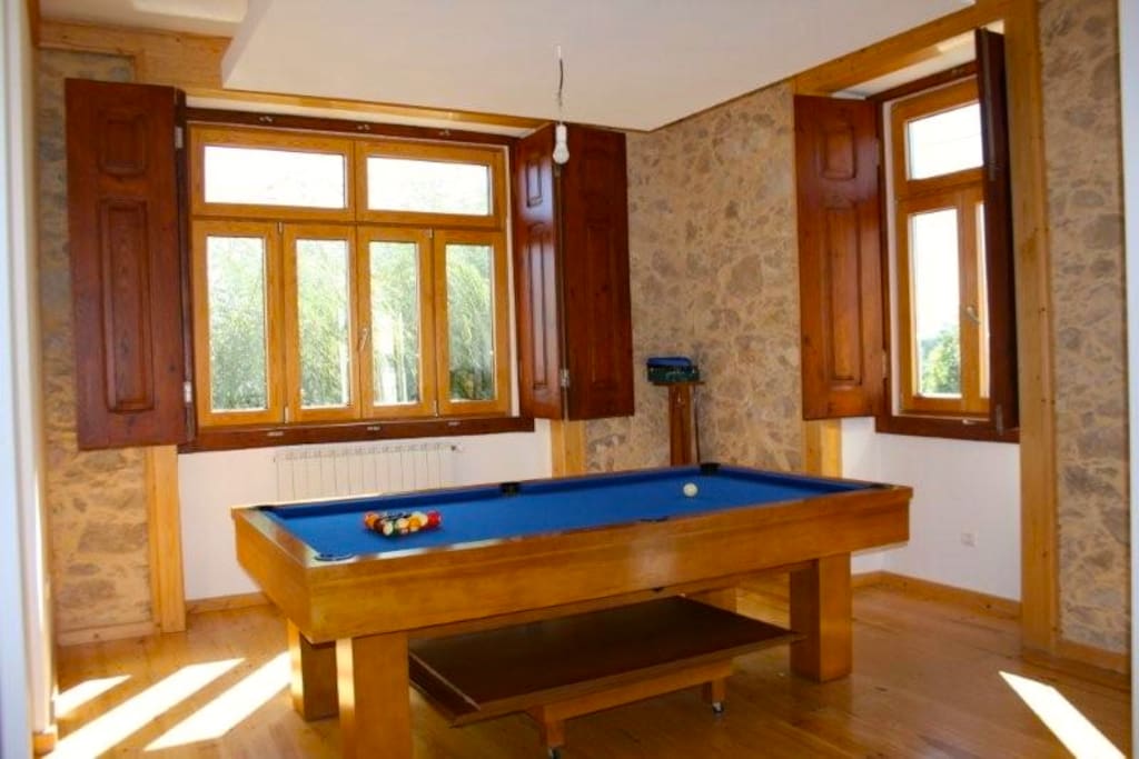 Snooker table in living room