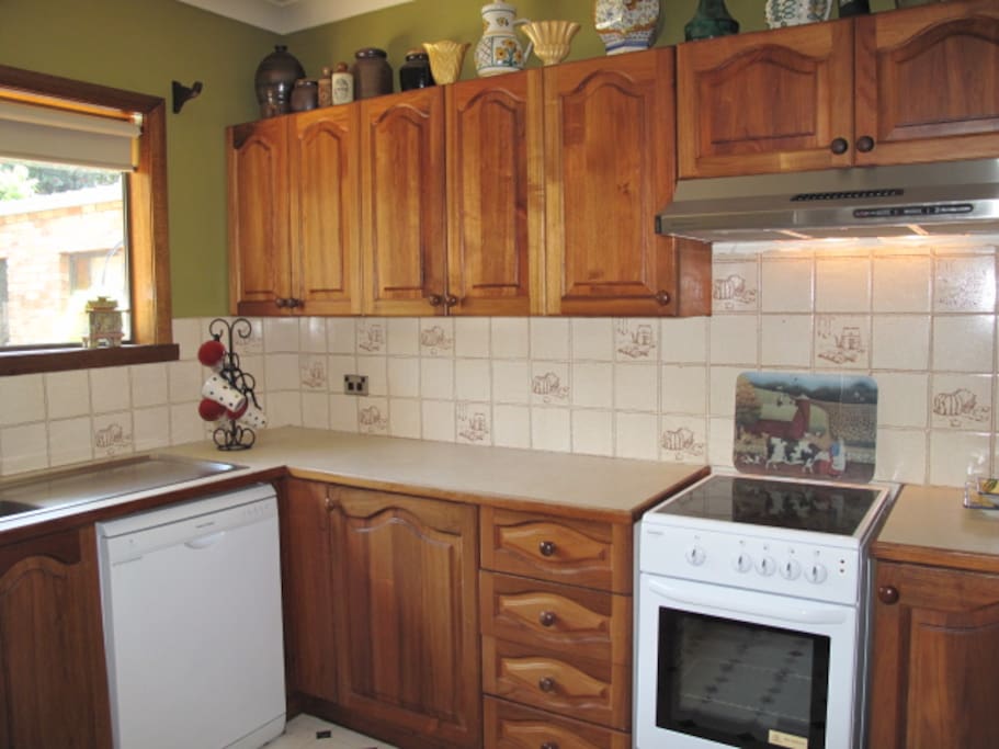 Fully equipped kitchen is available for your use.