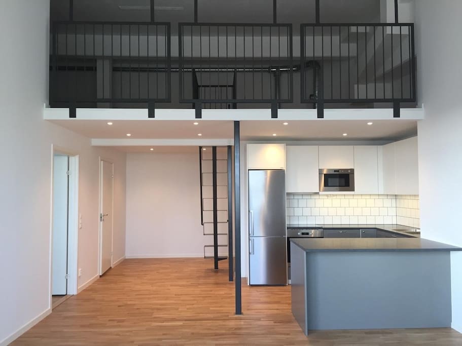 One bed on the mezzanine