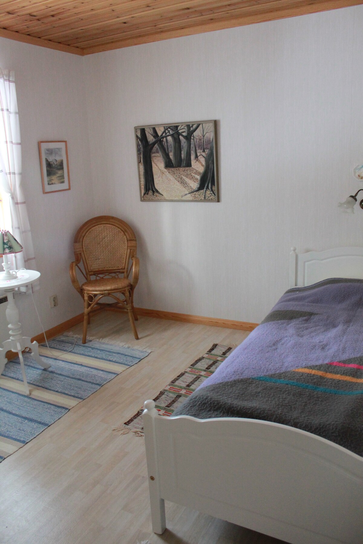 Slaapkamer met een eenpersoonsbed