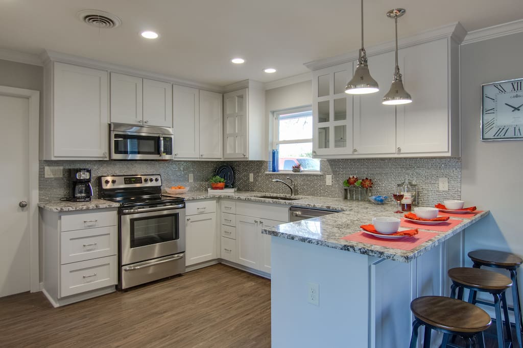 Large Spacious Kitchen with New Stainless Appliances