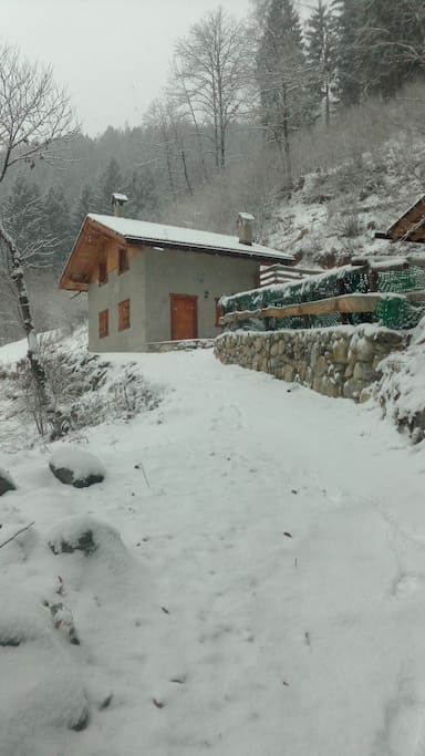 Chalet in inverno