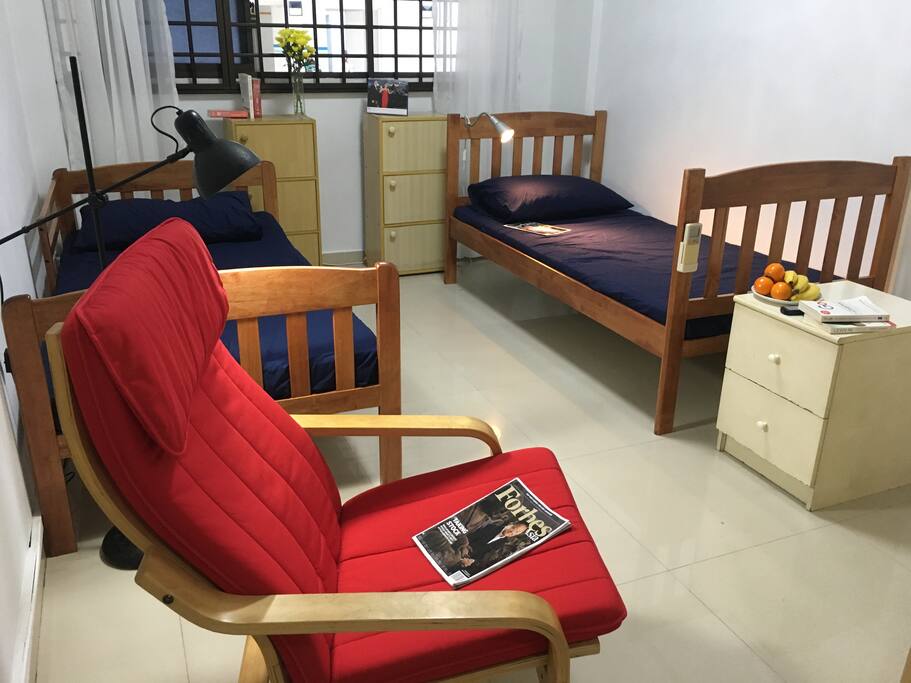 Clean, comfortable private room with air-conditioner and capacity up to 3 persons.