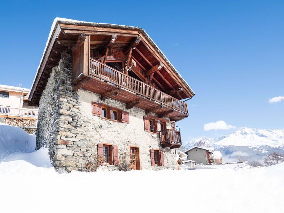 Our eco-chalet in winter.
