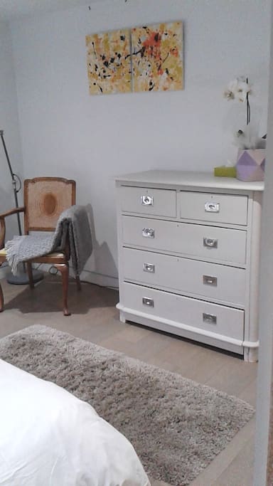 Drawers, natural wood floor