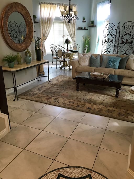 Entry Way, Formal Living & Dining Room w/Vaulted Ceilings.
