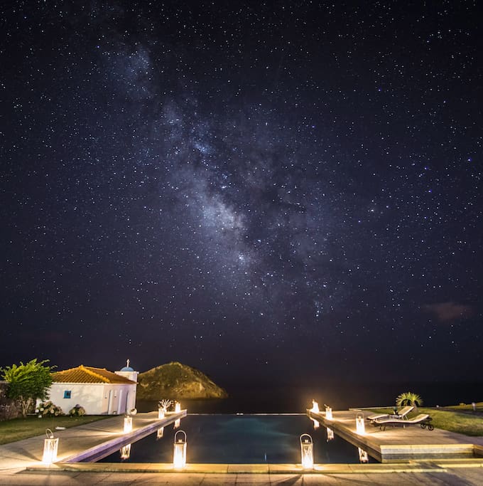 View of Milky way from the CK seaside guest house.