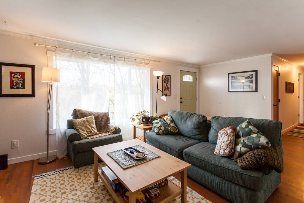 Well lit and comfortable living room