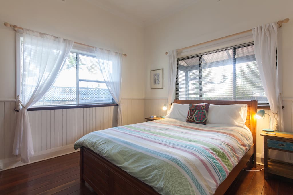 Master bedroom with queen bed