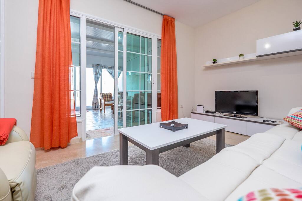 With views of the terrace...